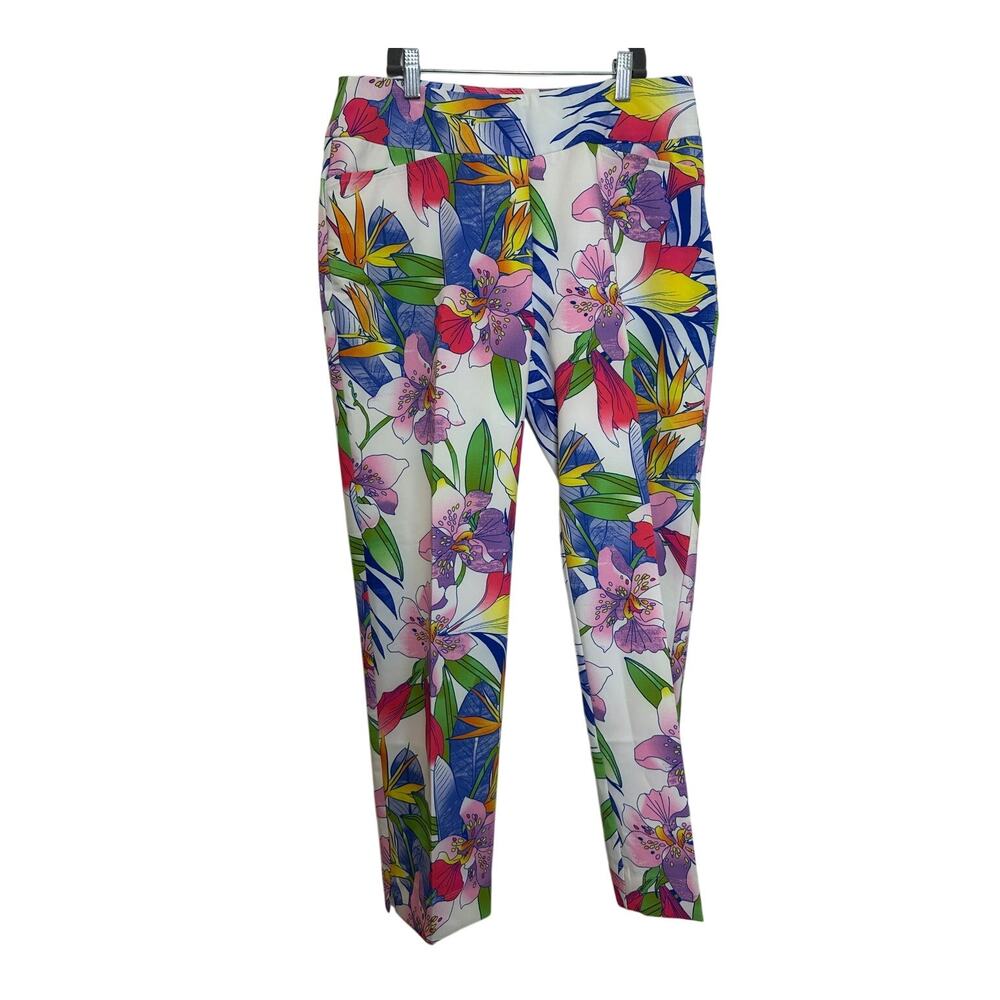 IBKÜL Tropical Floral Print Golf/Athletic Pants Never Worn NWOT Size 10 - Picture 2 of 10